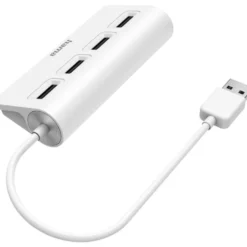 USB-Hub 4 Ports USB 2.0 mit 480 Mbit/s, weiß