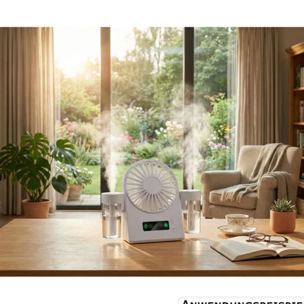 USB-Tischventilator mit Nebelfunktion