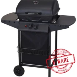 Vaggan BBQ-Gasgrill mit 2 Brennern schwarz - B-Ware