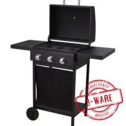 Vaggan BBQ Gasgrill mit 3 Brennern schwarz - B-Ware