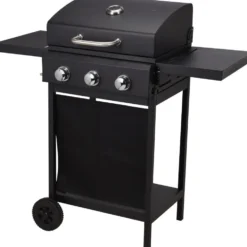 Vaggan BBQ Gasgrill mit 3 Brennern schwarz - B-Ware