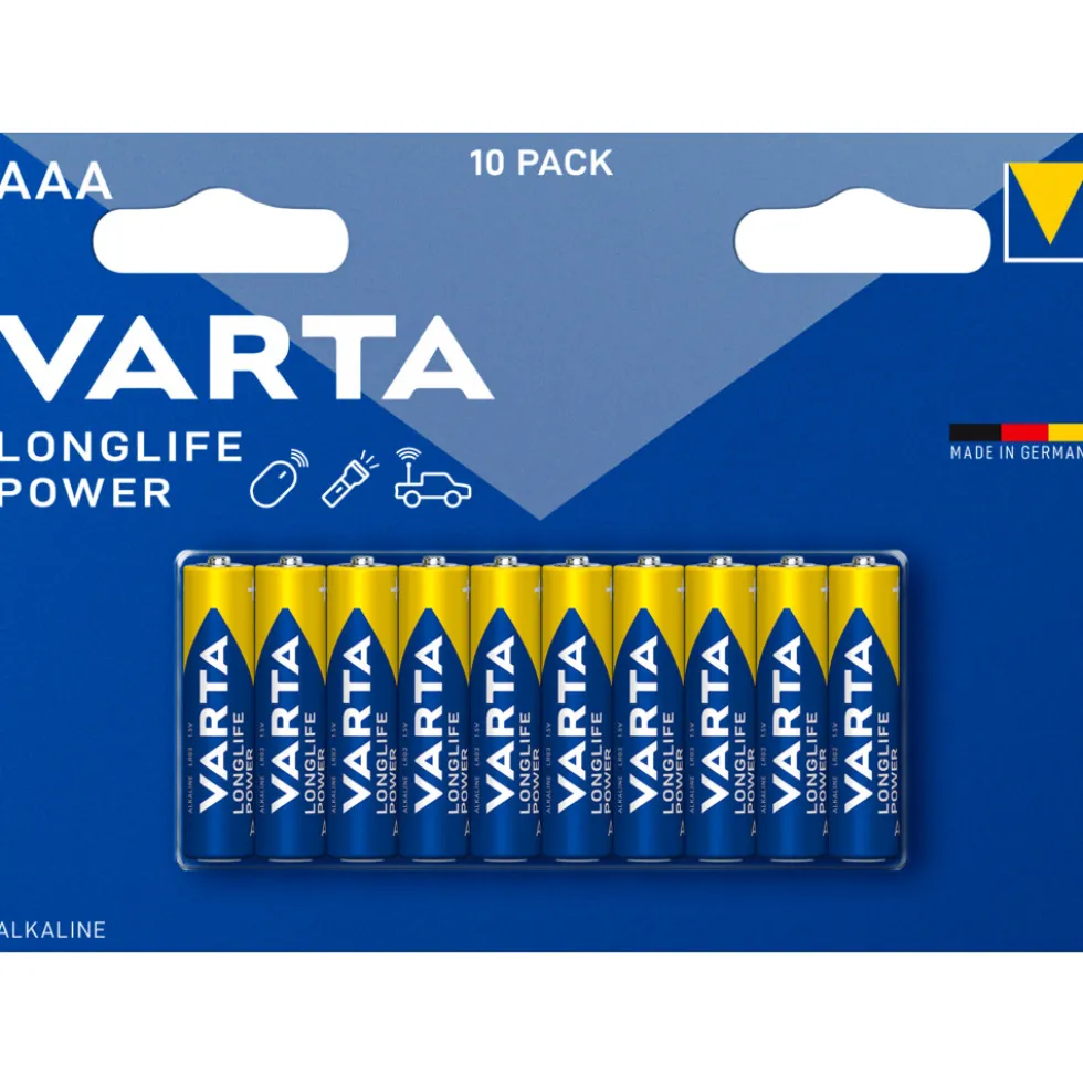 Varta Batterie AAALR3 Micro 1,5 V 10 Stück Longlife Power