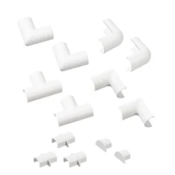 Verbindungselemente für Kabelkanal 20 x 10 mm 13-teilig weiß