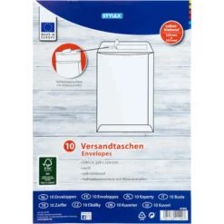Versandtaschen C4 haftklebend 10 Stück in weiß