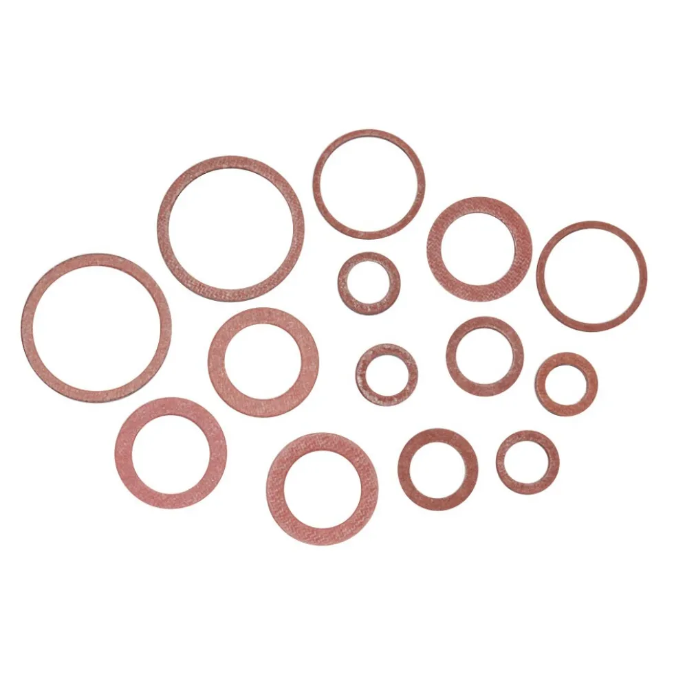 Verschraubungs-Dichtungssortiment 14-teilig aus Fiber