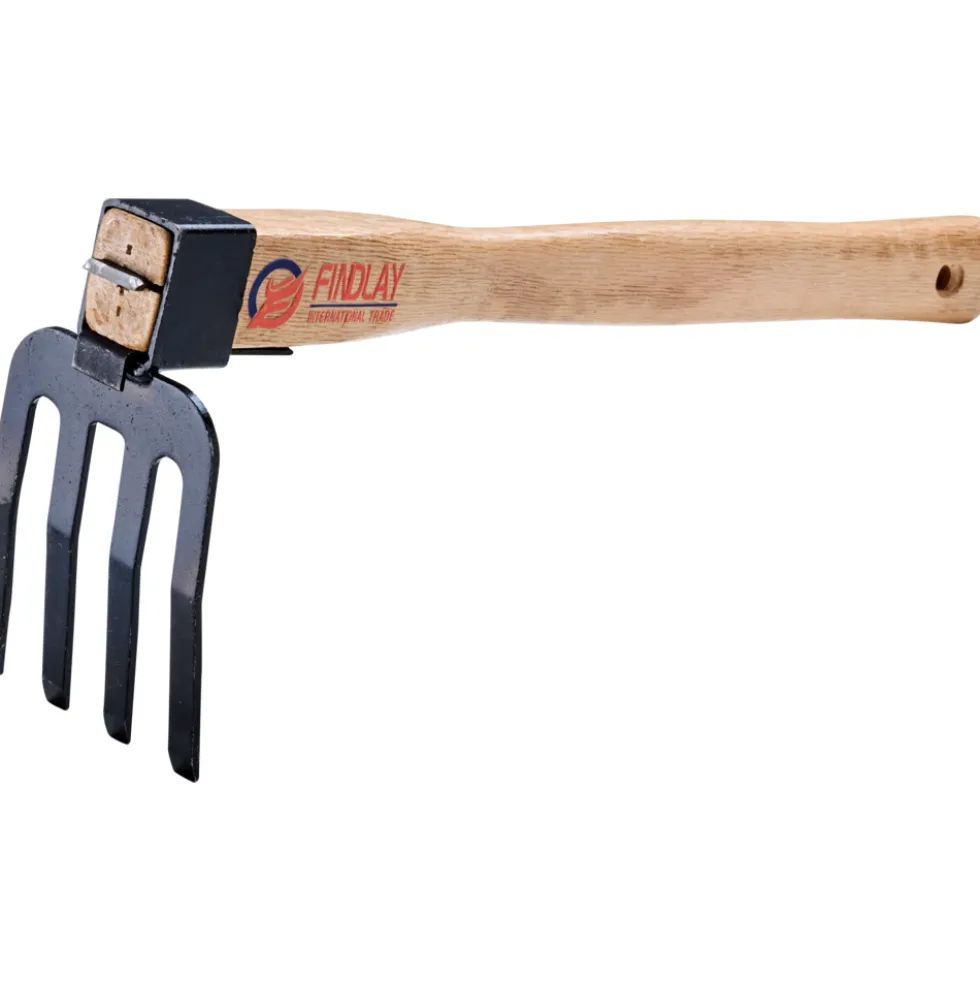 Vierzahnrechen mit Hartholzstiel 39 cm