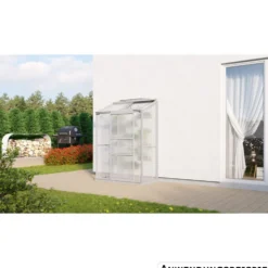 Vitavia Anlehn-Gewächshaus ''Styx 900" Alu eloxiert HKP