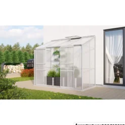 Vitavia Anlehn-Gewächshaus ''Styx'' 3300 Alu eloxiert HKP