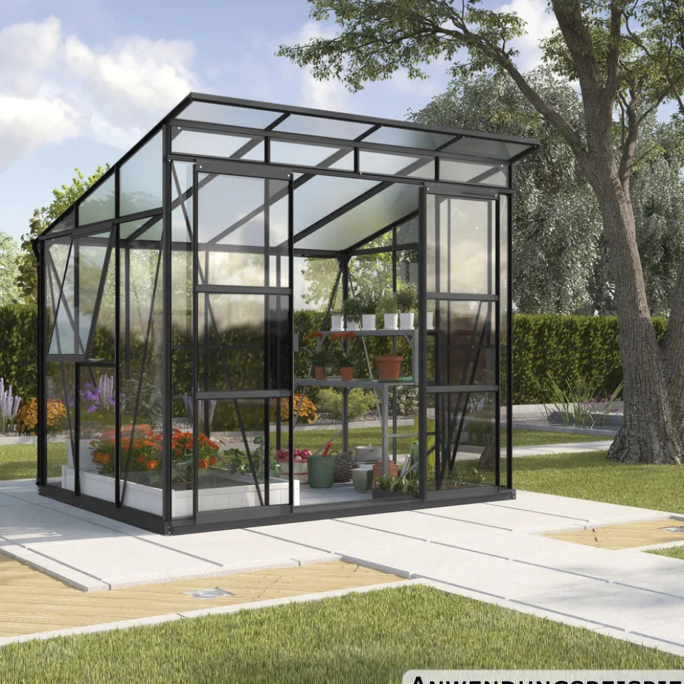 Vitavia Gewächshaus Freya 254 x 192 x 225 cm schwarz