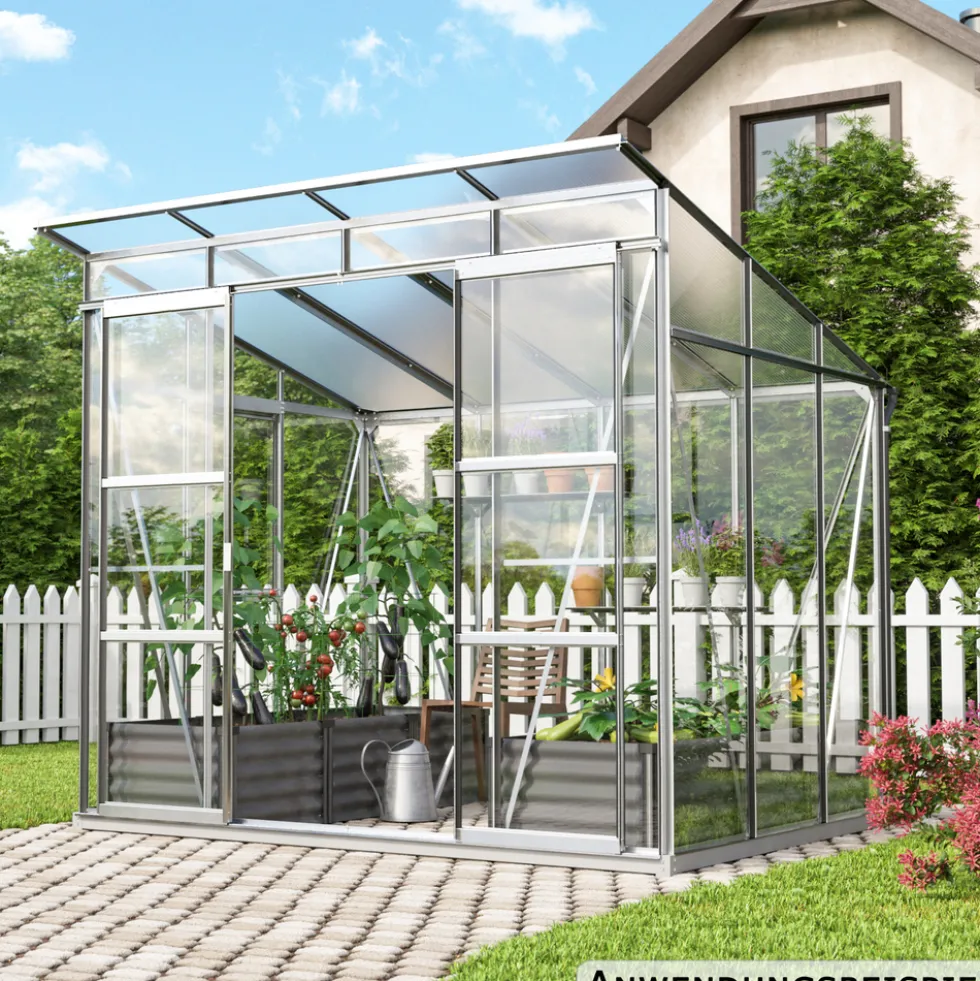 Vitavia Gewächshaus Freya 254 x 192 x 225 cm Alu eloxiert