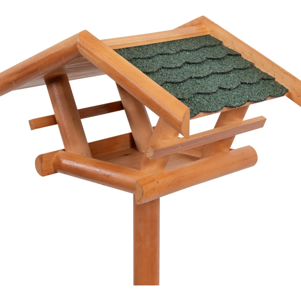 Vogelfutterhaus Holz 101 cm mit Fuß