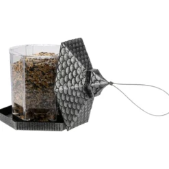 Vogelfutterhaus zum Aufhängen, silber, kupfer oder grün