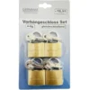 Vorhängeschloss-Set 4-teilig mit je 6 Schlüsseln