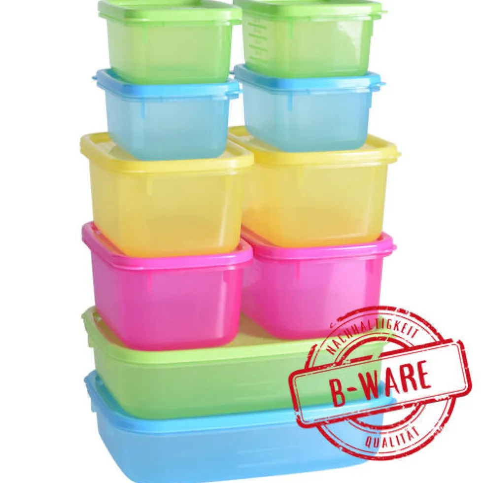 Vorratsdosen Set 10-teilig Kunststoff mit Deckeln - B-Ware