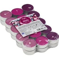 Wachs-Teelichter-Set 30 Stück Geeiste Beeren