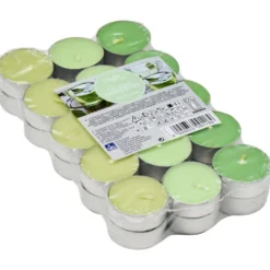 Wachs-Teelichter-Set 30 Stück grüner Ingwertee