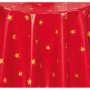 Wachstuch 1,40m Star rot/gold