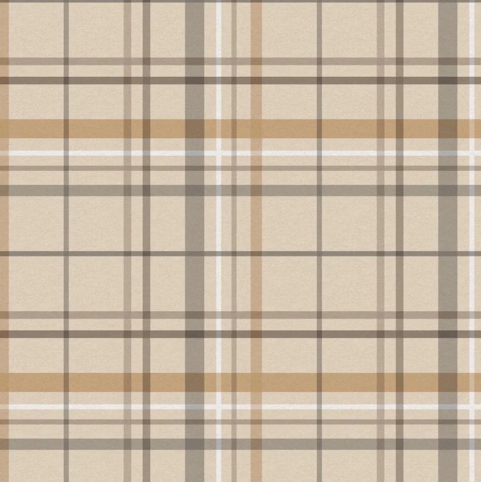 Wachstuch Tischdecke Aberdeen beige, Meterware mit 140 cm Breite