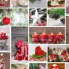 Wachstuchtischdecke Advent rot