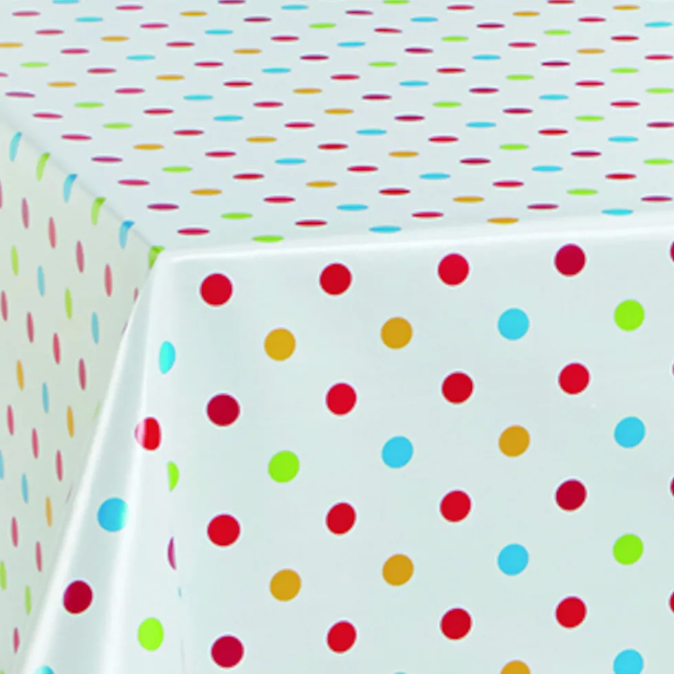 Wachstuch Tischdecke Dottie bunt, Meterware mit 140 cm Breite