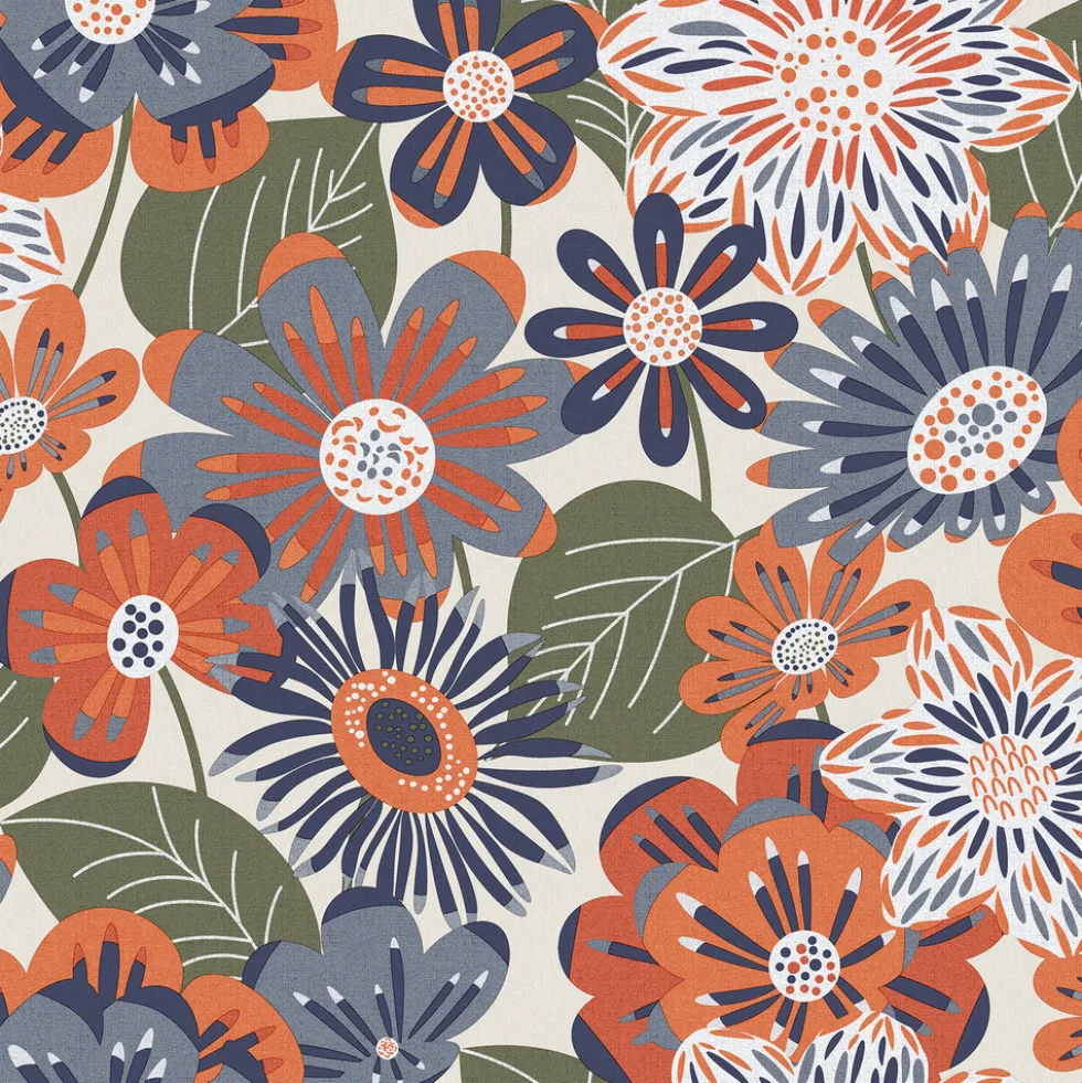 Wachstuch Tischdecke Retro, Meterware