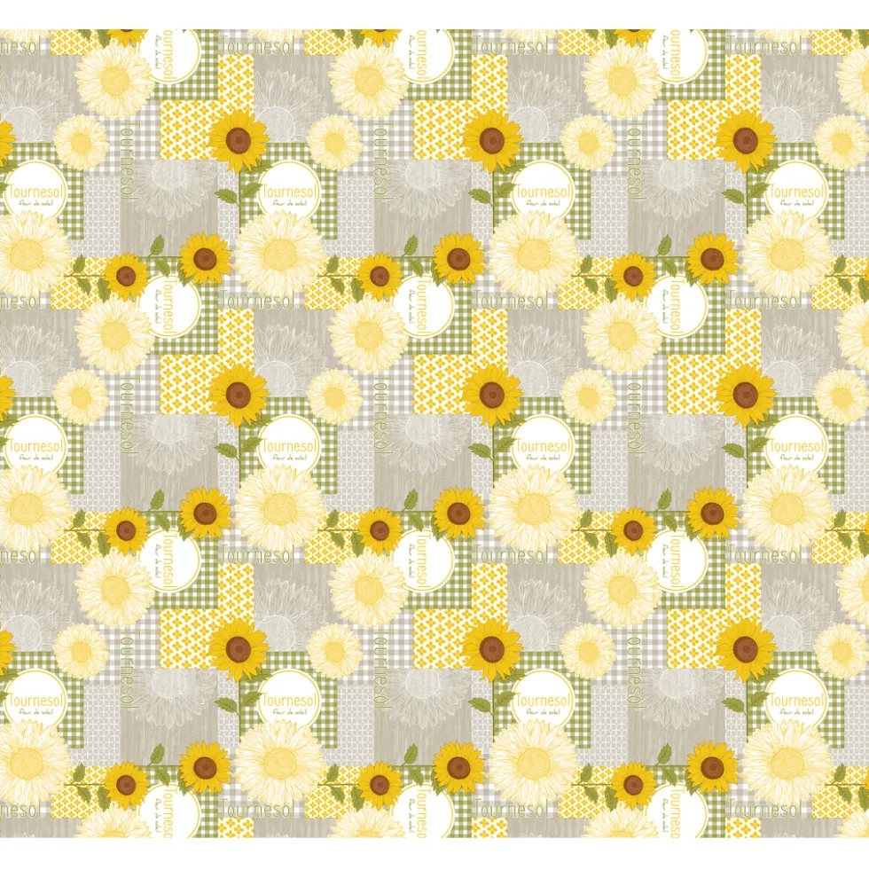 Wachstuch Tischdecke Sonnenblumen, Meterware