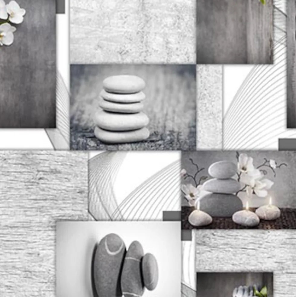 Wachstuch Tischdecke Stone, Meterware 140 cm Breite
