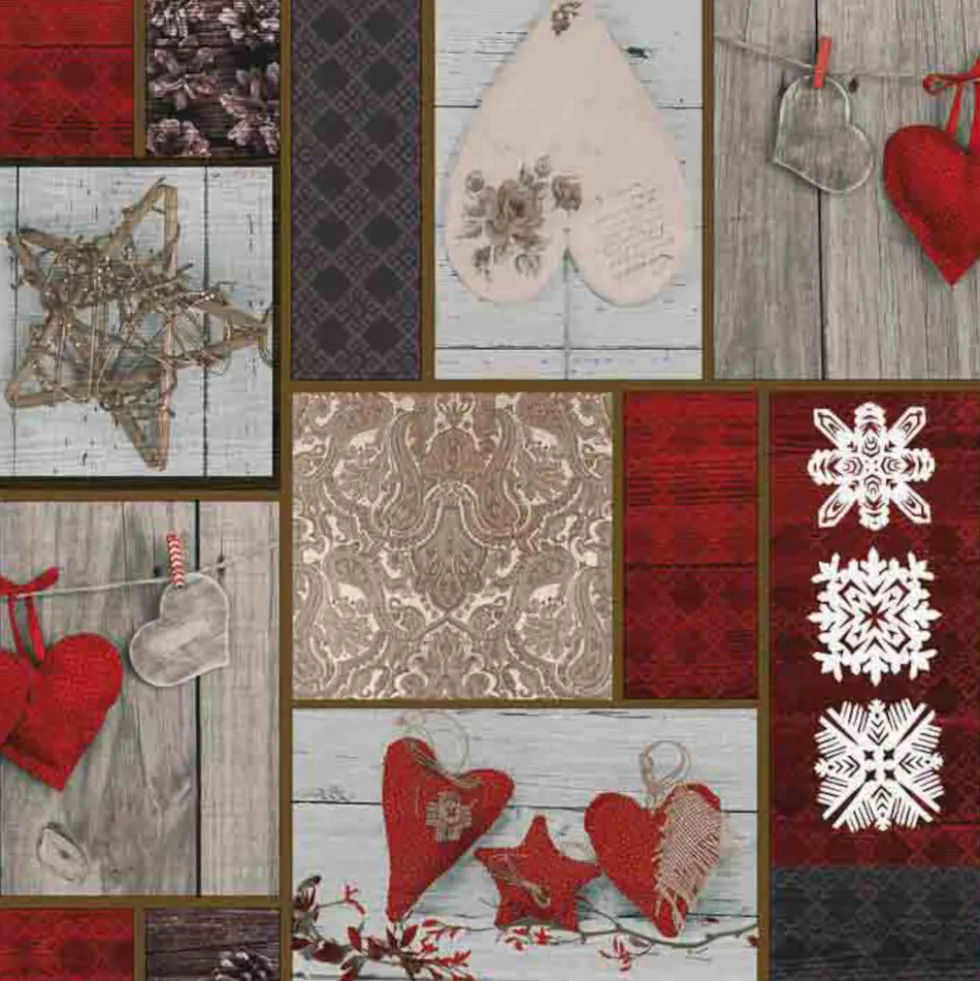 Wachstuch X-Mas 1,40m Coeur