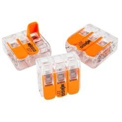 WAGO Compact Verbinderklemme 3-polig, 0,14 - 4 mm², 3 Stück