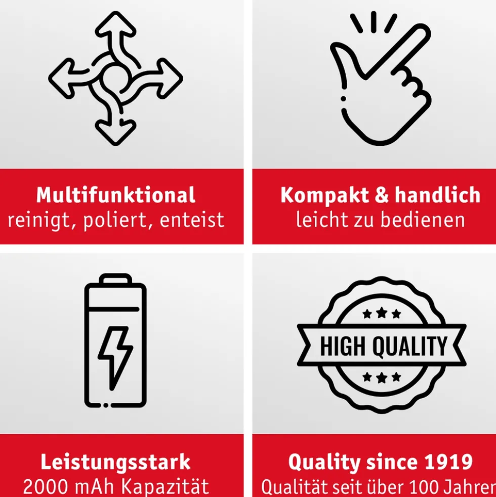 WALTER Eiskratzer-Multifunktions-Reinigungs- und Poliergerät