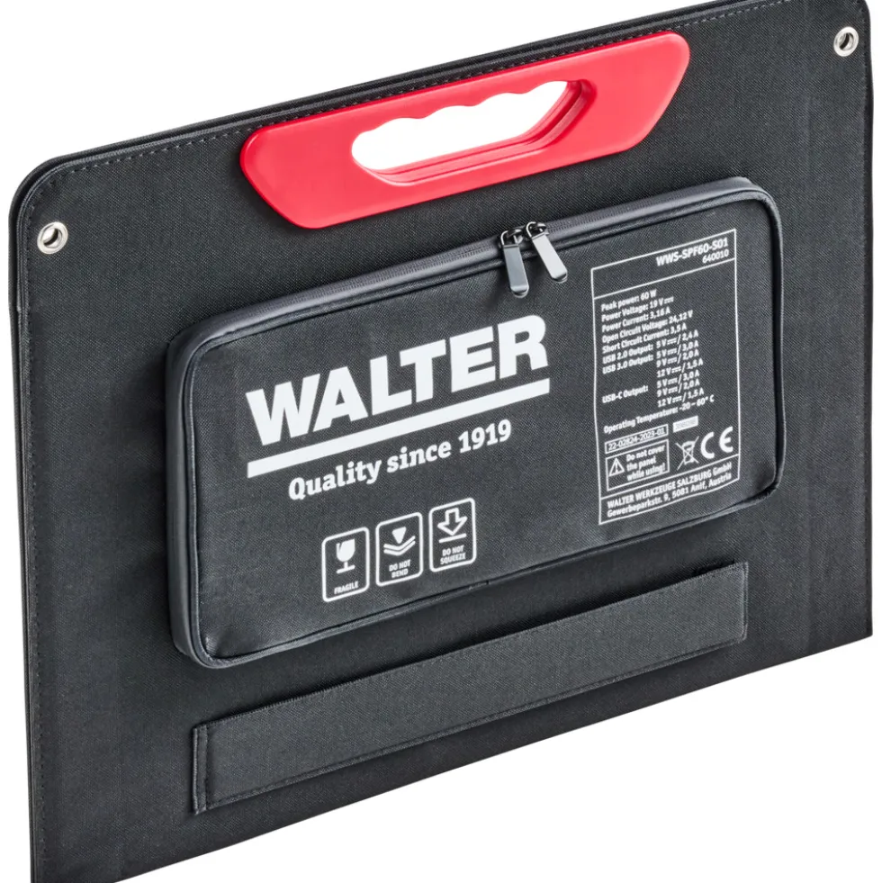 WALTER Solarpanel 60 W, faltbar