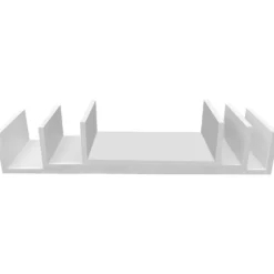 Wandregal 3er-Set weiß 30/45/60 x 15 x 10 cm