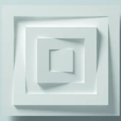Wandrosette 30 x 30 cm in Weiß