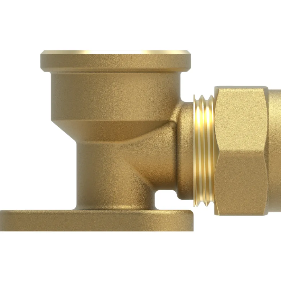 Wandscheibe blank Klemmfitting 15mm x ½'' Innengewinde für Kupferrohr