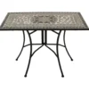 Wandtisch 90 cm x 45 cm rechteckig - Tischplatte Mosaik grau