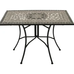 Wandtisch 90 cm x 45 cm rechteckig - Tischplatte Mosaik grau