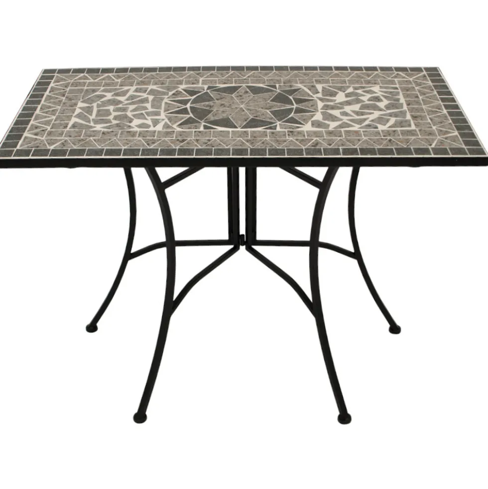 Wandtisch 90 cm x 45 cm rechteckig - Tischplatte Mosaik grau