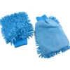 Waschhandschuh 2in1 in Blau aus Chenille & Mikrofaser