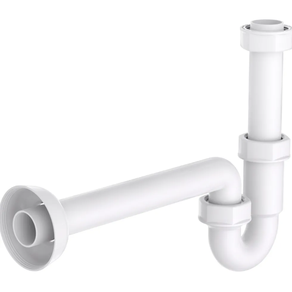 Waschtisch-Röhrensiphon Kunststoff weiß 1¼"" x 32 mm