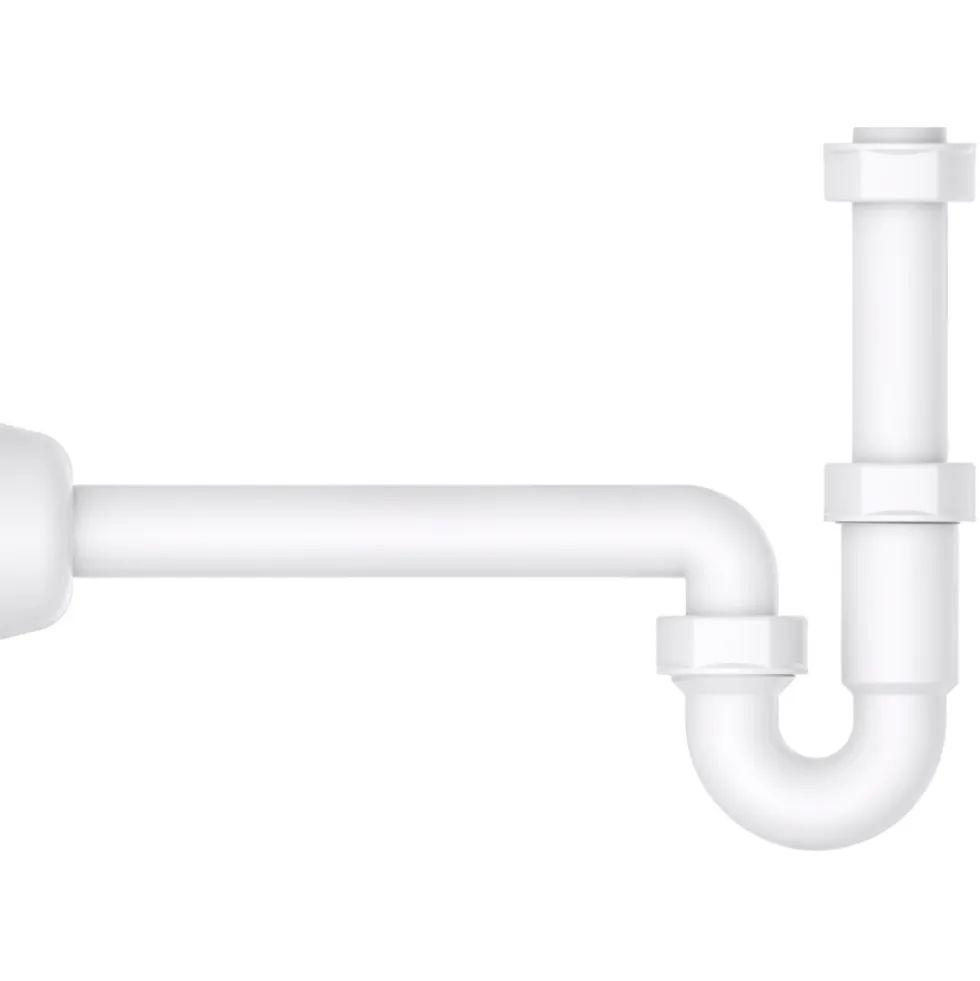 Waschtisch-Röhrensiphon Kunststoff weiß 1¼"" x 32 mm