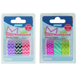 Washi Tape 3 Rollen 15 mm x 3 m