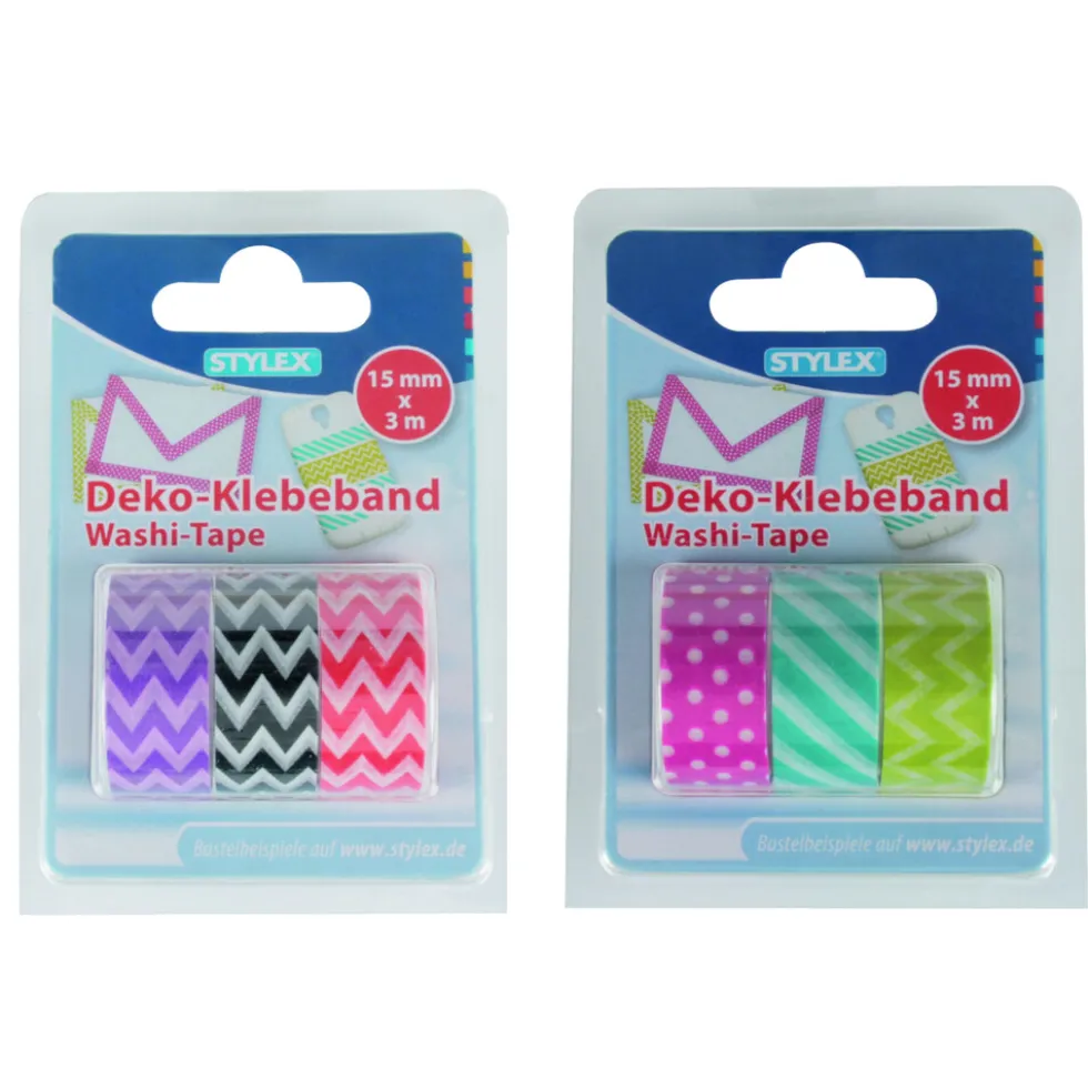Washi Tape 3 Rollen 15 mm x 3 m