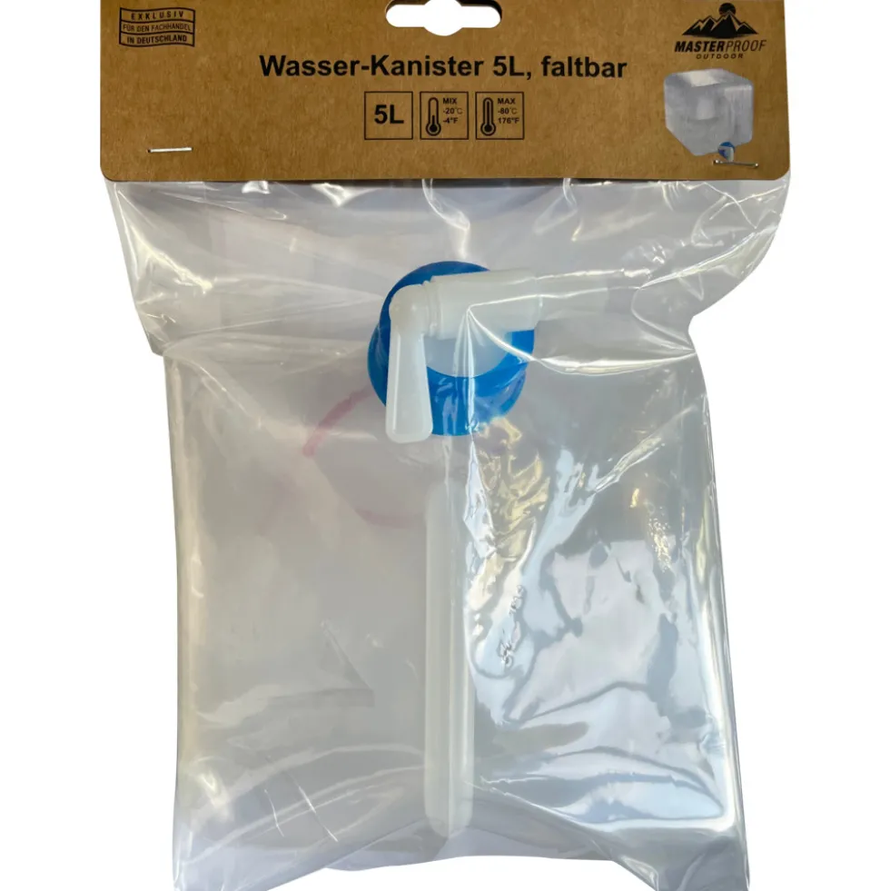 Wasserkanister 5 Liter faltbar, mit Wasserhahn