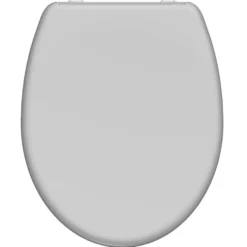 WC-Sitz Absenkautomatik Schnellverschluss Grau