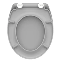 WC-Sitz Absenkautomatik Schnellverschluss Grau