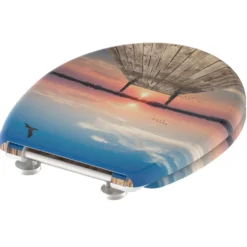 WC-Sitz Absenkautomatik Schnellverschluss Sunset Sky