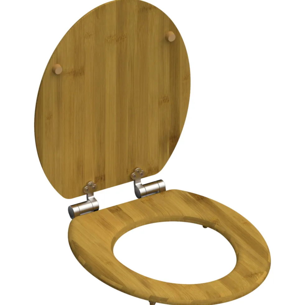 WC-Sitz Bambus dark Holzoptik