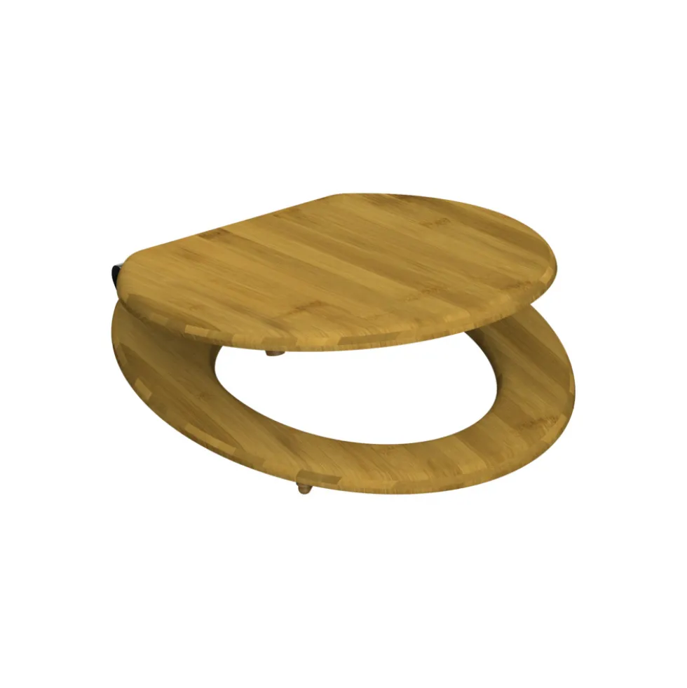 WC-Sitz Bambus dark Holzoptik
