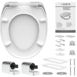 WC-Sitz Duroplast Absenkautomatik Flower & Wood