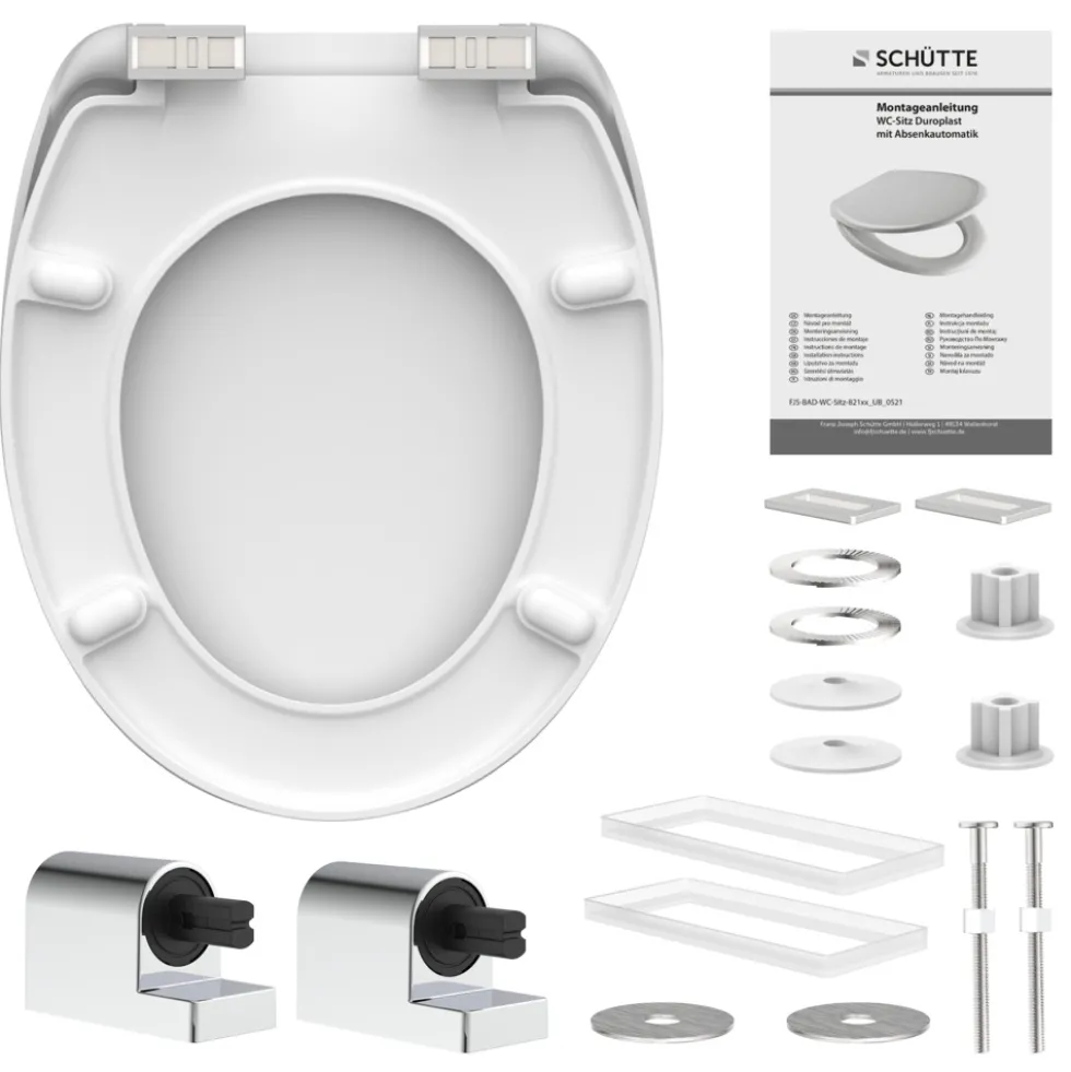 WC-Sitz Duroplast Absenkautomatik Flower & Wood